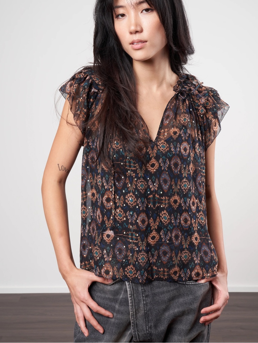 Ulla Johnson - Elif Top - Onyx Size 6
